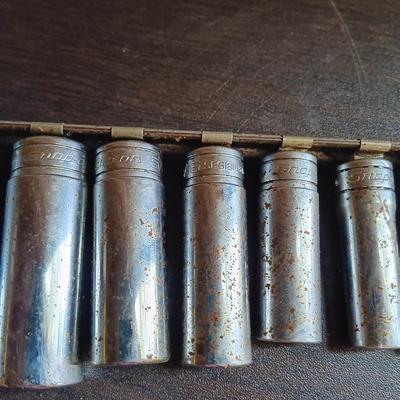 LOT 163: Snap-On SFS 11-Piece Deep Socket Set 1/4" to 7/16" with S9706 Plug Socket
