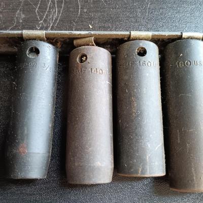LOT 165: Snap-On SIMF 7-Piece Deep Impact Sockets with Craftsman Socket Set