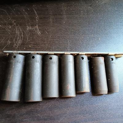 LOT 165: Snap-On SIMF 7-Piece Deep Impact Sockets with Craftsman Socket Set