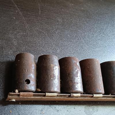 LOT 165: Snap-On SIMF 7-Piece Deep Impact Sockets with Craftsman Socket Set