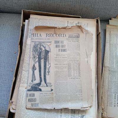 LOT 170: Large Collection of Vintage and Antique Newspapers