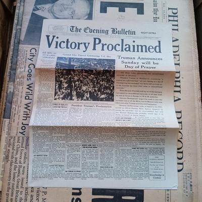 LOT 170: Large Collection of Vintage and Antique Newspapers