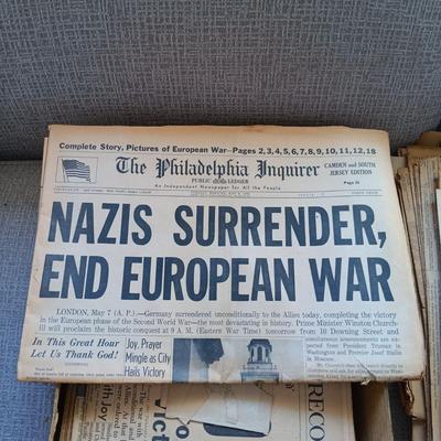 LOT 170: Large Collection of Vintage and Antique Newspapers