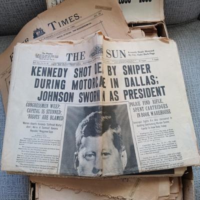 LOT 170: Large Collection of Vintage and Antique Newspapers