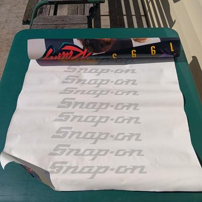 LOT 176: Snap-On Cooler, Snap-On Racing Promotional Poster, Snap-On Cap & Bag