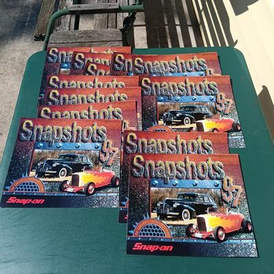 LOT 178: Snap-On License Plate Covers, Stickers, Plastic Bags, Cap & 1997 Snapshots Calendars