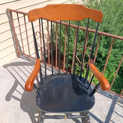 LOT 179: Snap-On Racing Throw Blanket with Standard Chair of Gardner Rocking Chair