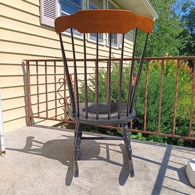 LOT 179: Snap-On Racing Throw Blanket with Standard Chair of Gardner Rocking Chair