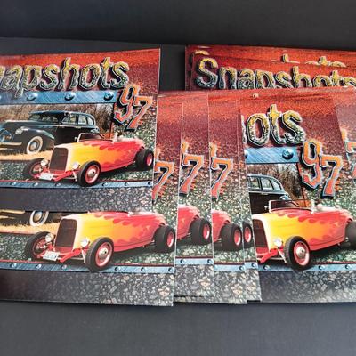 LOT 185: Snap-On License Plate Frames, Stickers, Plastic Bags, Snap-On Racing Cap & Snapshots 1997 Calendars