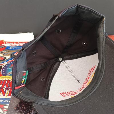 LOT 185: Snap-On License Plate Frames, Stickers, Plastic Bags, Snap-On Racing Cap & Snapshots 1997 Calendars