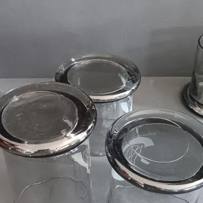 LOT 187: Snap-On Mug with Glass Tumblers
