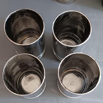 LOT 189: Snap-On Libbey Chrome Socket Drinking Glasses