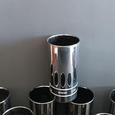 LOT 189: Snap-On Libbey Chrome Socket Drinking Glasses