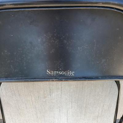 LOT 276: Four Star International Trading Co. Folding Card Table with (4) Chairs & (3) Samsonite Chairs