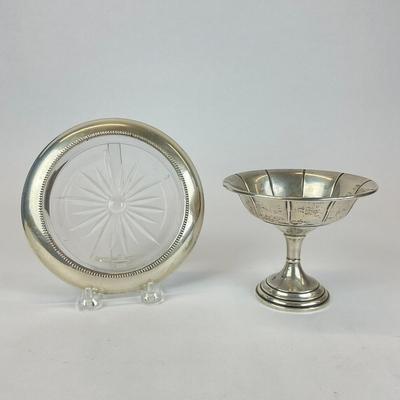 Sale Photo Thumbnail #740: Weighted silver tray, 7" diameter
Bowl: 4.5" high x 5" diameter
