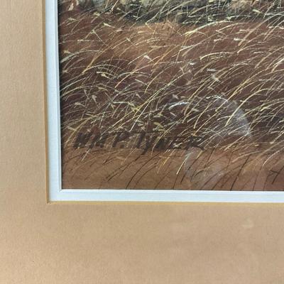 Sale Photo Thumbnail #769: Signed lower left corner 
Framed and double matted
31" wide x 24" high