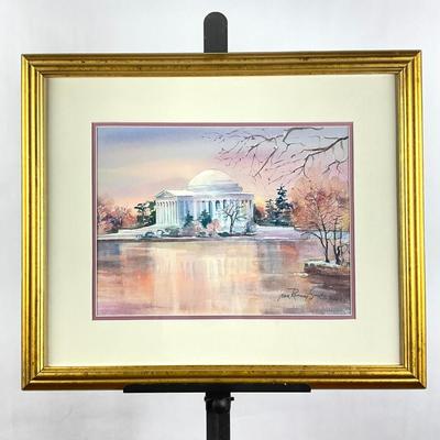 Sale Photo Thumbnail #783: Framed gold and matted