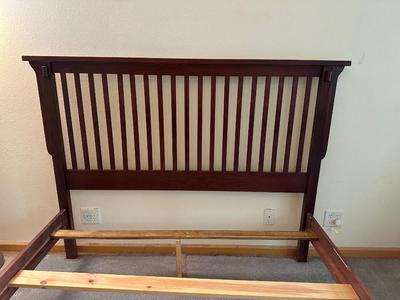 MISSION STYLE QUEEN SIZE BED FRAME