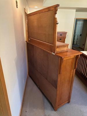 MISSION STYLE DRESSER WITH MIRROR