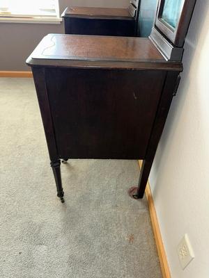 ANTIQUE VANITY WITH STOOL