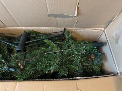 VERY NICE 7 1/2 FT TREE AND LIGHTS