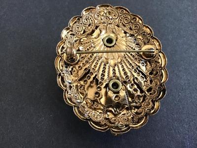 Gorgeous GermanyBrooch Marked Vintage 1940 Victorian Filagree