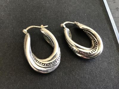 Silver 925 Hoops Marked
