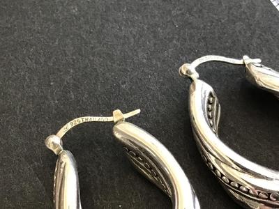 Silver 925 Hoops Marked