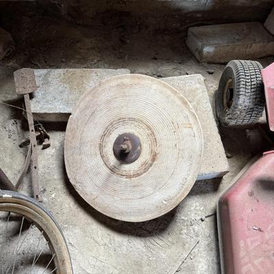 Old-Timey Pedal Operated Grinding Wheel (G-BM)