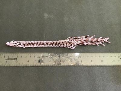 Hand a beaded Collar Necklace Purple Tones