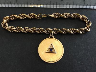 Gold Filled Bracelet with Vintage Pendant