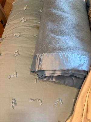 Sale Photo Thumbnail #212: Two green electric blankets and electric mattress pads.