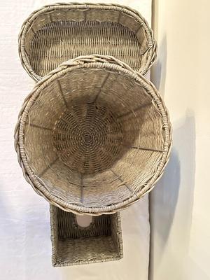 3 Piece Wicker Gray Bathroom Set (B1)