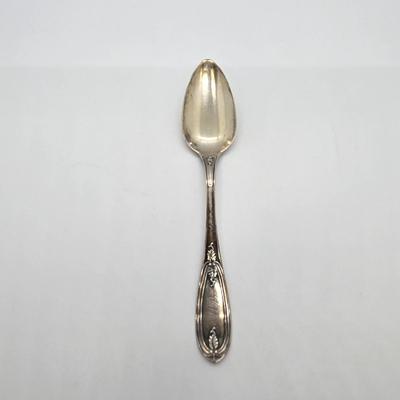 LOT 195J: Antique Wood and Hughes Silver Flatware Olive Pattern/ 181.9 grams
