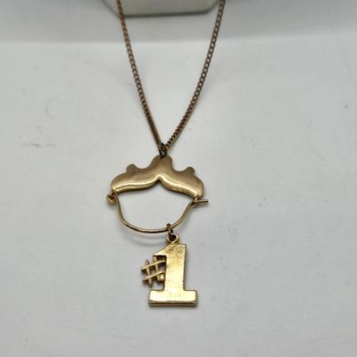 LOT 109J: Variety of Gold-Tone Chains & Pendants / Range From 17-29 Inches