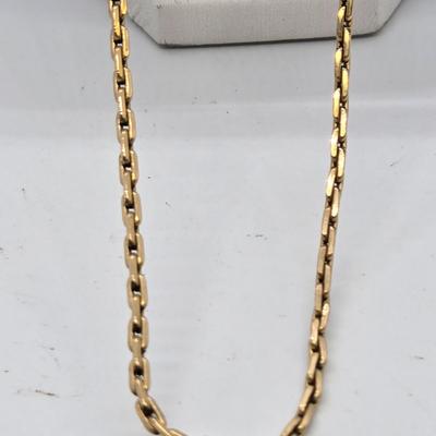LOT 109J: Variety of Gold-Tone Chains & Pendants / Range From 17-29 Inches