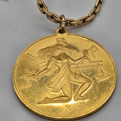 LOT 109J: Variety of Gold-Tone Chains & Pendants / Range From 17-29 Inches
