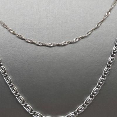 LOT 110J: Silver-Tone Graduated Strand Necklace, Woven Beaded Lariat, Two Glass Pendants, and More