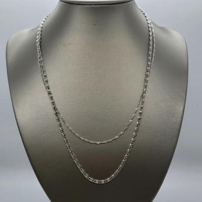 LOT 110J: Silver-Tone Graduated Strand Necklace, Woven Beaded Lariat, Two Glass Pendants, and More