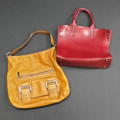 LOT 115: Vintage Michael Kors Handbag and Vintage Unsigned Red Bag