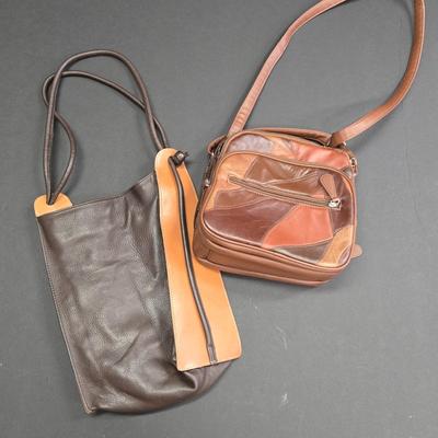 LOT 118: Vintage Nino Bossi Bucket Handbag & Backpack and Vintage Patchwork Bag