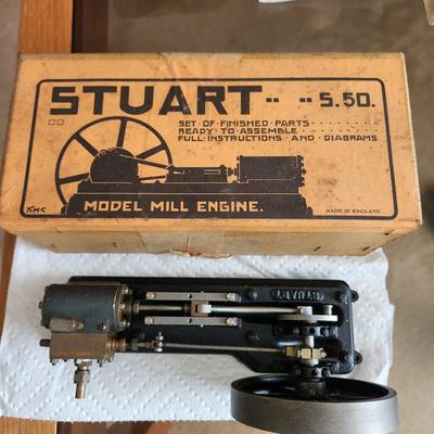 Stuart Model Mill Engine w Box and Manual