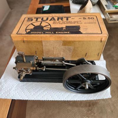 Stuart Model Mill Engine w Box and Manual