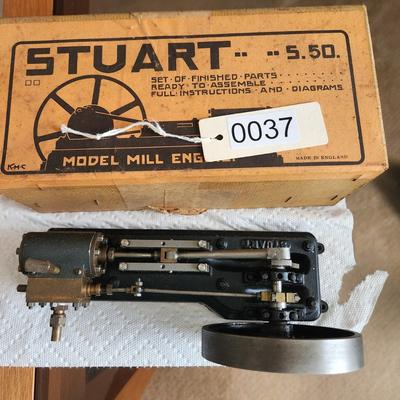 Stuart Model Mill Engine w Box and Manual