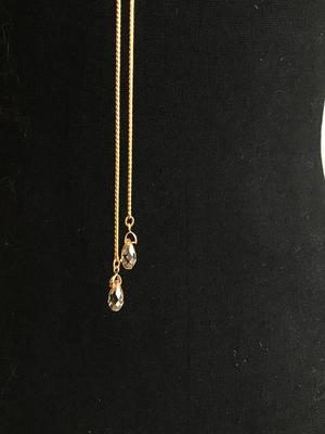 Vintage Orchid Slider Necklace Gold Plated Excellent