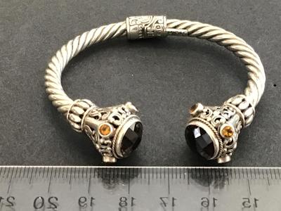 14 KT Gold And 925 Silver Midas Marked with Precious Stones