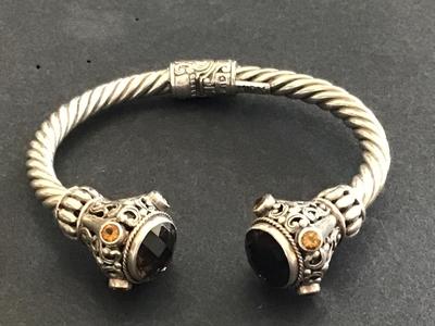 14 KT Gold And 925 Silver Midas Marked with Precious Stones