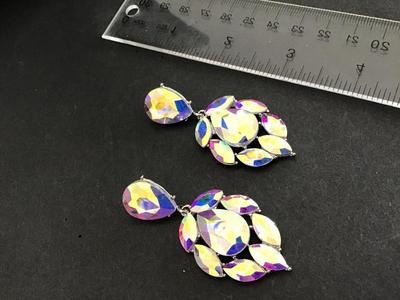 Iradescent Glass Statement Earrings