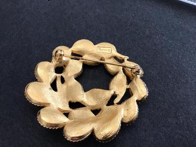 Trafari Gold Tone Vintage Brooch