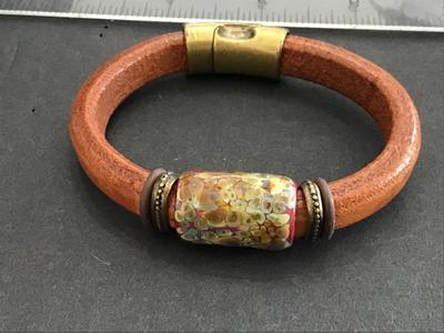 Tamarack Leather copper Bracelet Magnetic. Nice